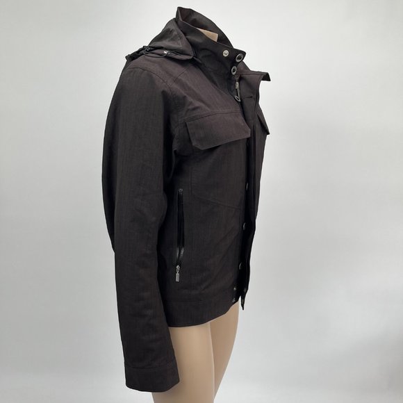 Nau Mens's Jacket XS Brown Hooded Zip Shell Not Insulated Coat DD15 - Picture 4 of 6